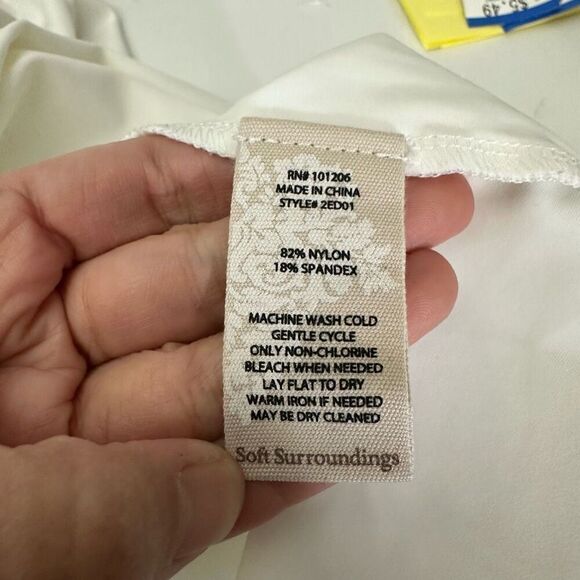 Soft Surroundings Avisa UPF swim coverup‎ White Stretchy Aztec Patch sz XL - Picture 6 of 7